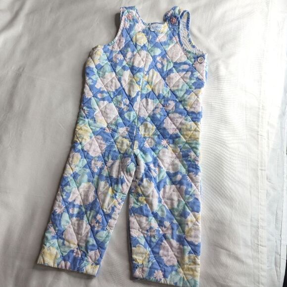 Vintage Floral Baby One Piece Quilted Jumper - Picture 1 of 9